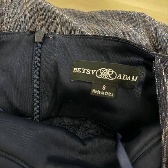 Navy and silver ombré maxi dress by Betsy & Adam - Picture 6 of 8